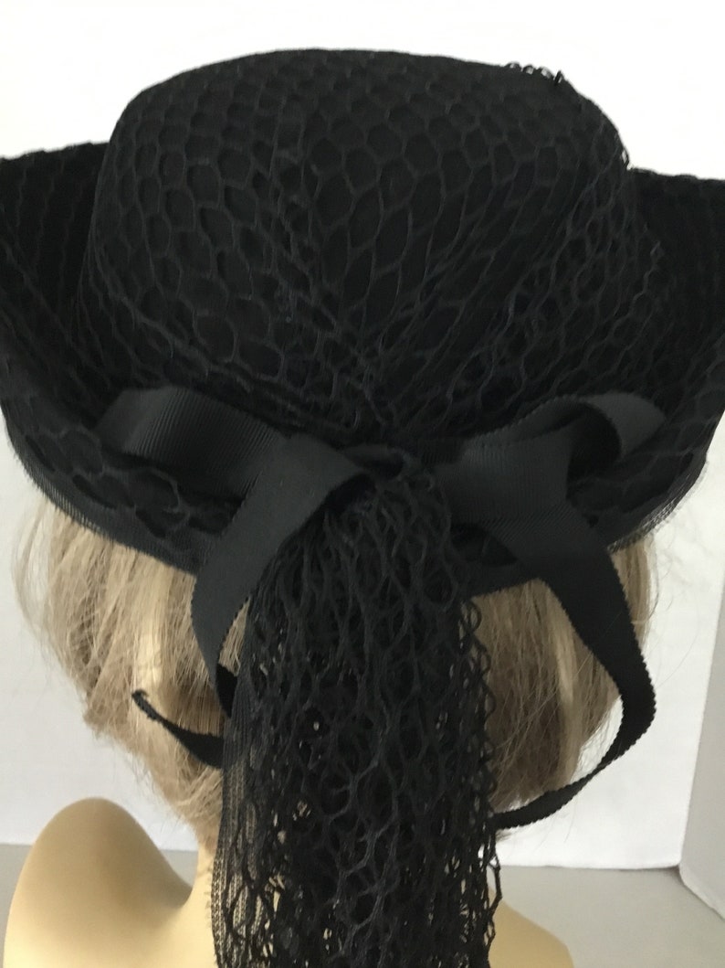 Ladies Dobbs Regency Riding Hat, 7 1/8 Black Riding Hat, Midcentury Hat ...