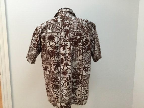 Vintage Hawaiian Shirt/Tiki Shirt/Made in Hawaii … - image 4