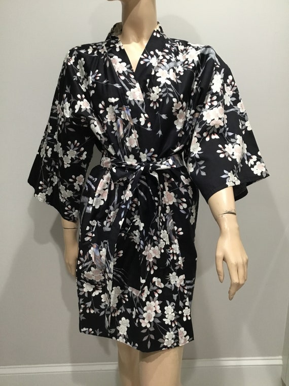 Kimono robe, kimono duster, Japanese robe, cotton… - image 4