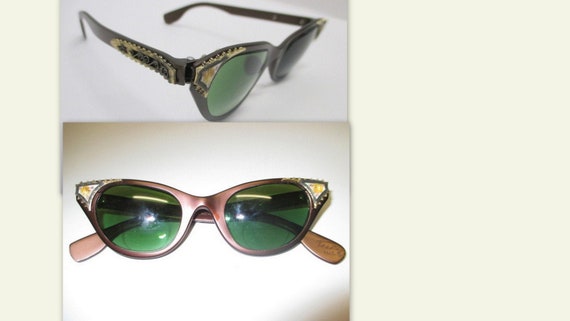 TURA cat eyeglasses, 1950-60s cat eyeglasses, vint