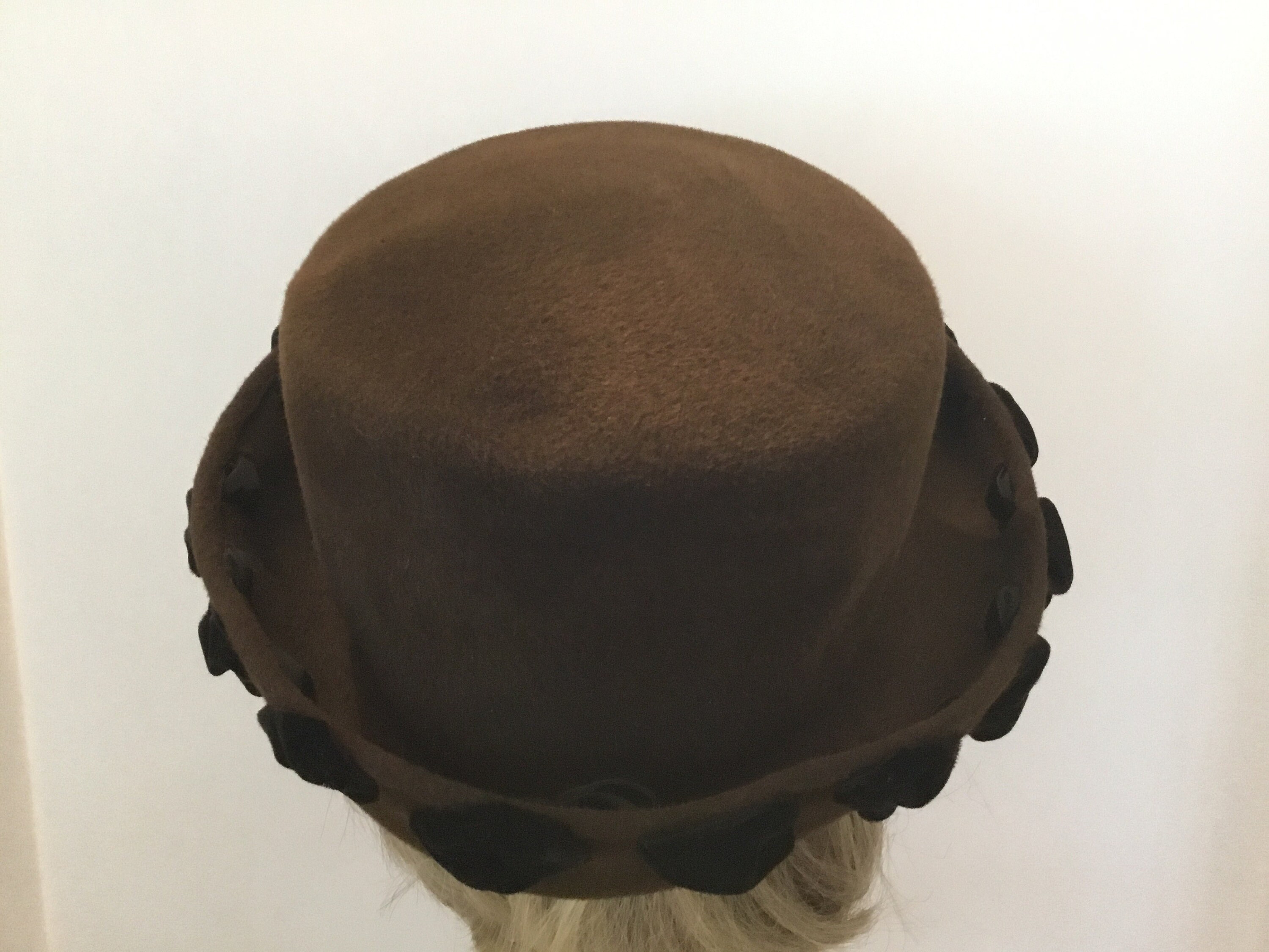 Brown Breton Fashion hat Brown Wide Brim Hat Small 80 main image 2