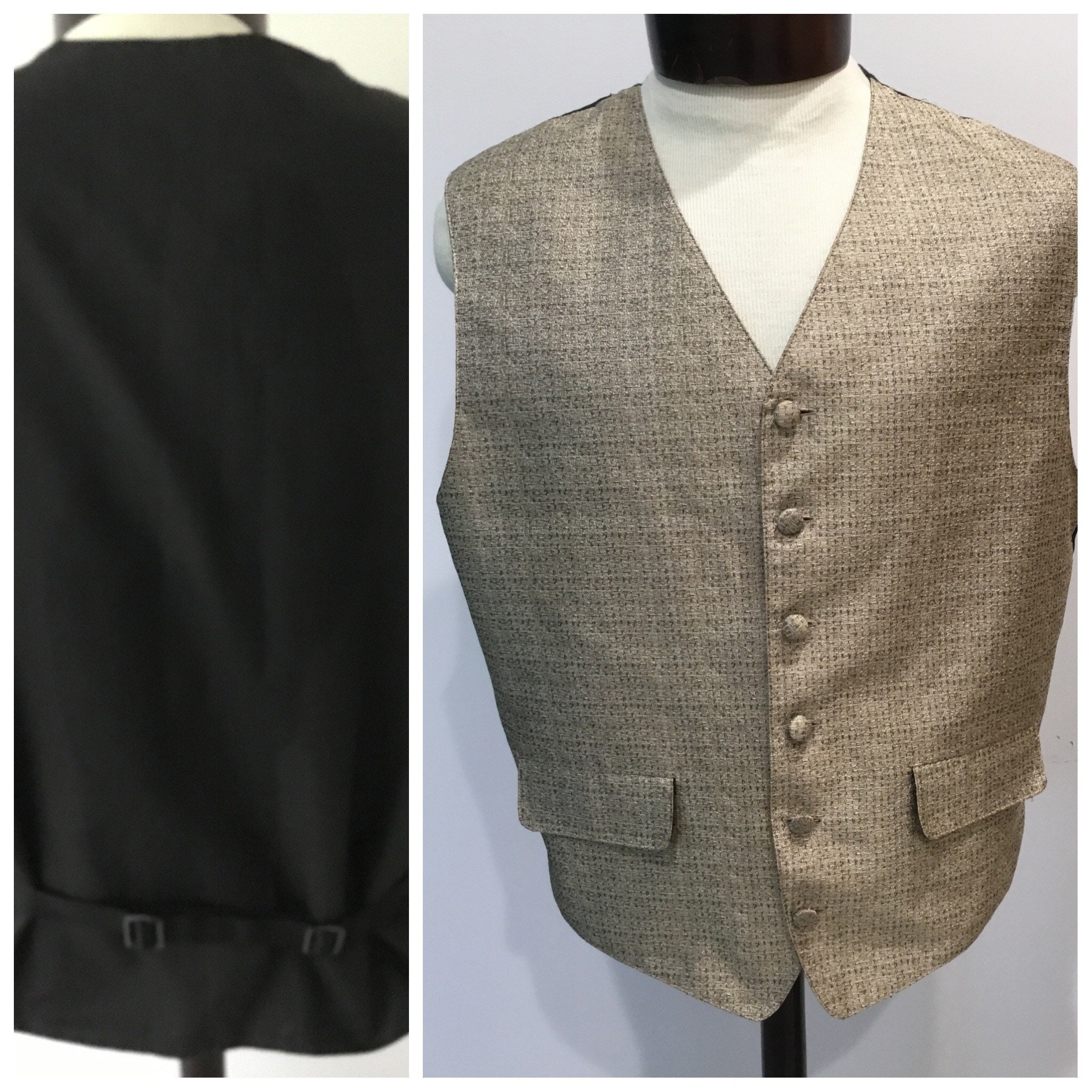 Heren Double-Breasted Vest - Formeel Pakvest Met Ingekeepte Kraag Voor Bruiloft & Smoking