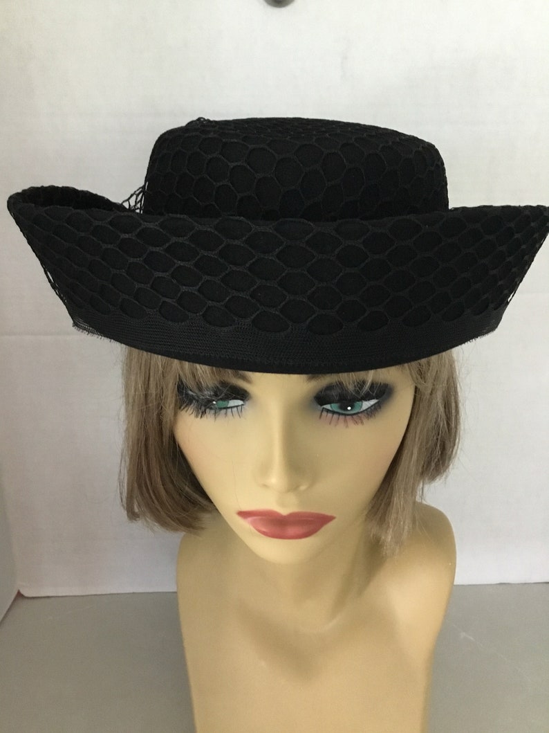 Ladies Dobbs Regency Riding Hat, 7 1/8 Black Riding Hat, Midcentury Hat ...