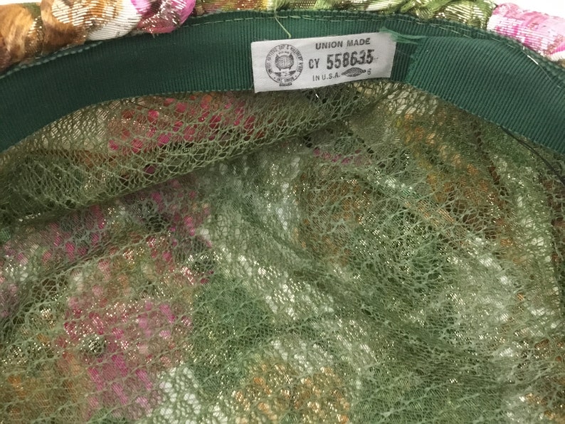 60’s Brocade Pillbox Hat