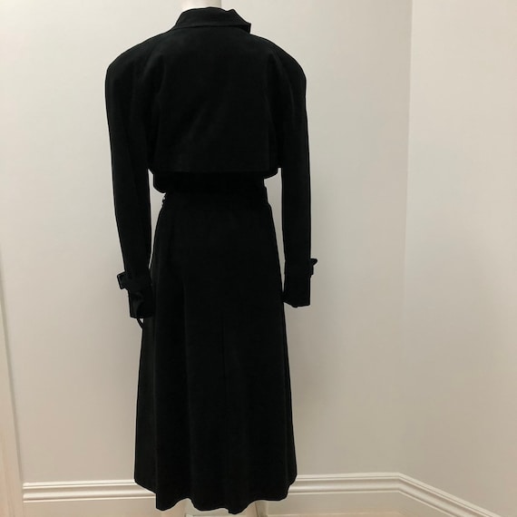 Vintage Lilli Ann Coat, Black 1980s Lilli Ann Tre… - image 10