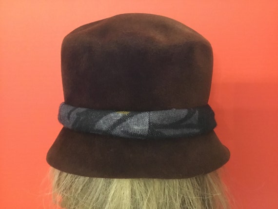 Dark Brown hat, El Rita Hat, midcentury brown hat… - image 4