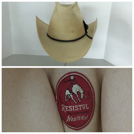 Resistol Cowboy hat, 7 1/8 Long Oval self conformi