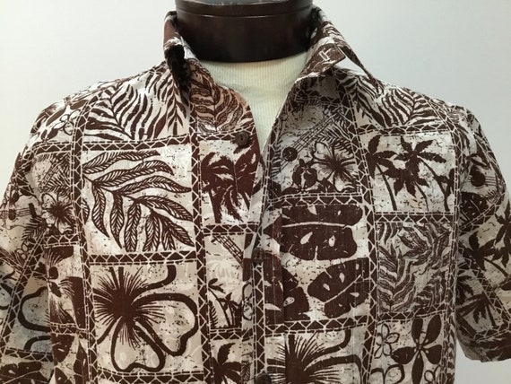 Vintage Hawaiian Shirt/Tiki Shirt/Made in Hawaii … - image 2