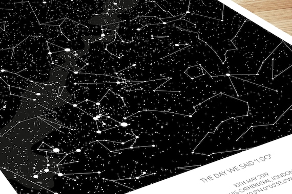 Night Sky Star Chart