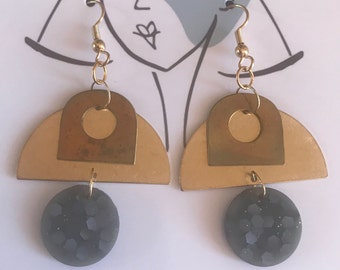 Matte Resin Earrings, Statement Earrings,  modern earrings, handmade, one-of-a-kind