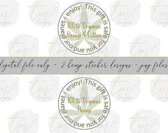 Hemp Business Sticker | Digital .PNG Files | 2 Designs | Printable Stickers