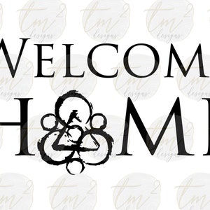 Coheed & Cambria Welcome Home Inspired SVG | Noodle Board Cutting Board Welcome Mat SVG | Decorative Home Digital Decal