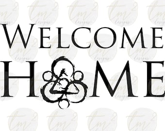Coheed & Cambria Welcome Home Inspired SVG | Noodle Board Cutting Board Welcome Mat SVG | Decorative Home Digital Decal
