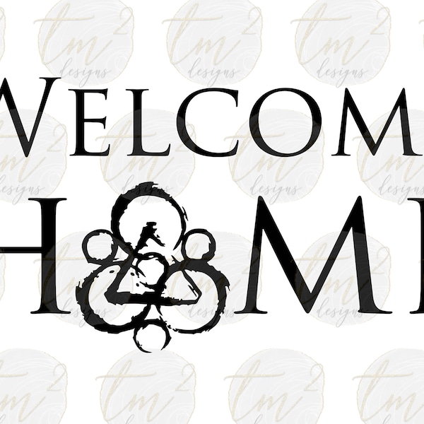 Coheed & Cambria Welcome Home Inspired SVG | Noodle Board Cutting Board Welcome Mat SVG | Decorative Home Digital Decal