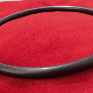 8mm Clear Gloss Finish Matte Black Titanium over Stainless Locking Eternity Collar - Available in Multiple Sizes