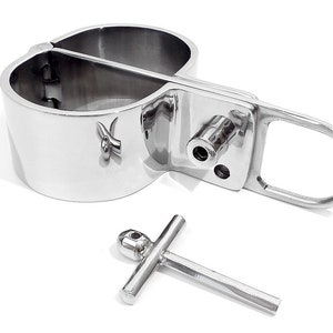 Stainless Steel Handcuffs with Allen Key and Attachment Loop