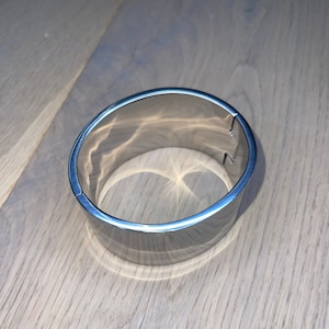 Locking Polished Stainless Steel Cuff Bracelet Multiple Sizes Available