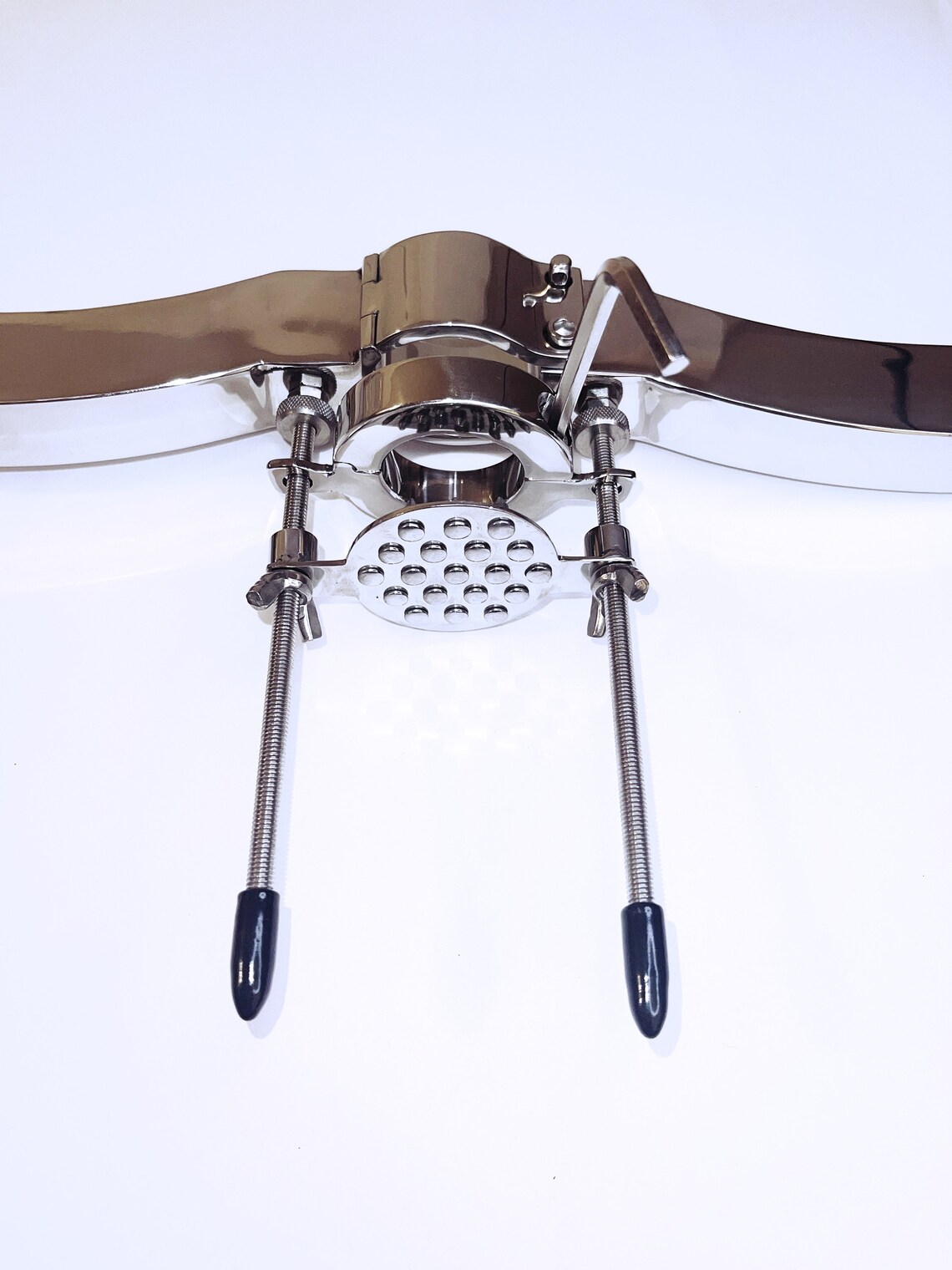 Pillory With Stainless Steel Testicular Squeeze Humbler Spiked Etsy