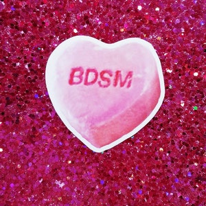 BDSM Conversation Heart 3.5X3.5 Sticker image 1