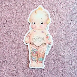 Tattooed Kewpie 2X4 Sticker