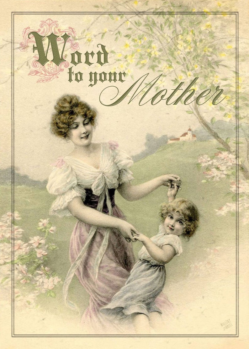 Word to Your Mother Greeting Card - Etsy
