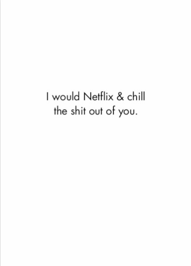 Netflix & Chill Greeting Card Etsy