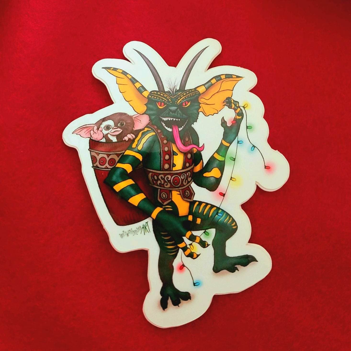 Krampus Gremlin 2.5X3.5 Sticker