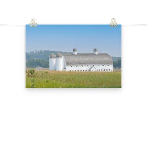 Imprimé grange blanc