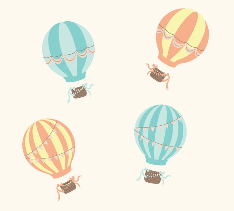 Hot Air Balloon Wall Decals Vintage Balloon Fabric Wall Etsy