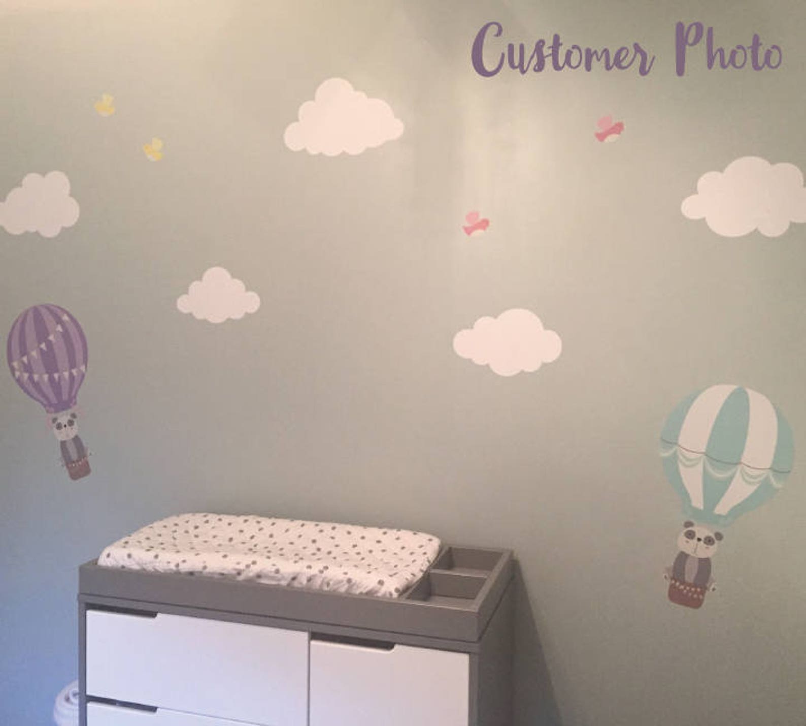 Hot Air Balloon and Animal Wall Decals Vintage Balloon and Etsy