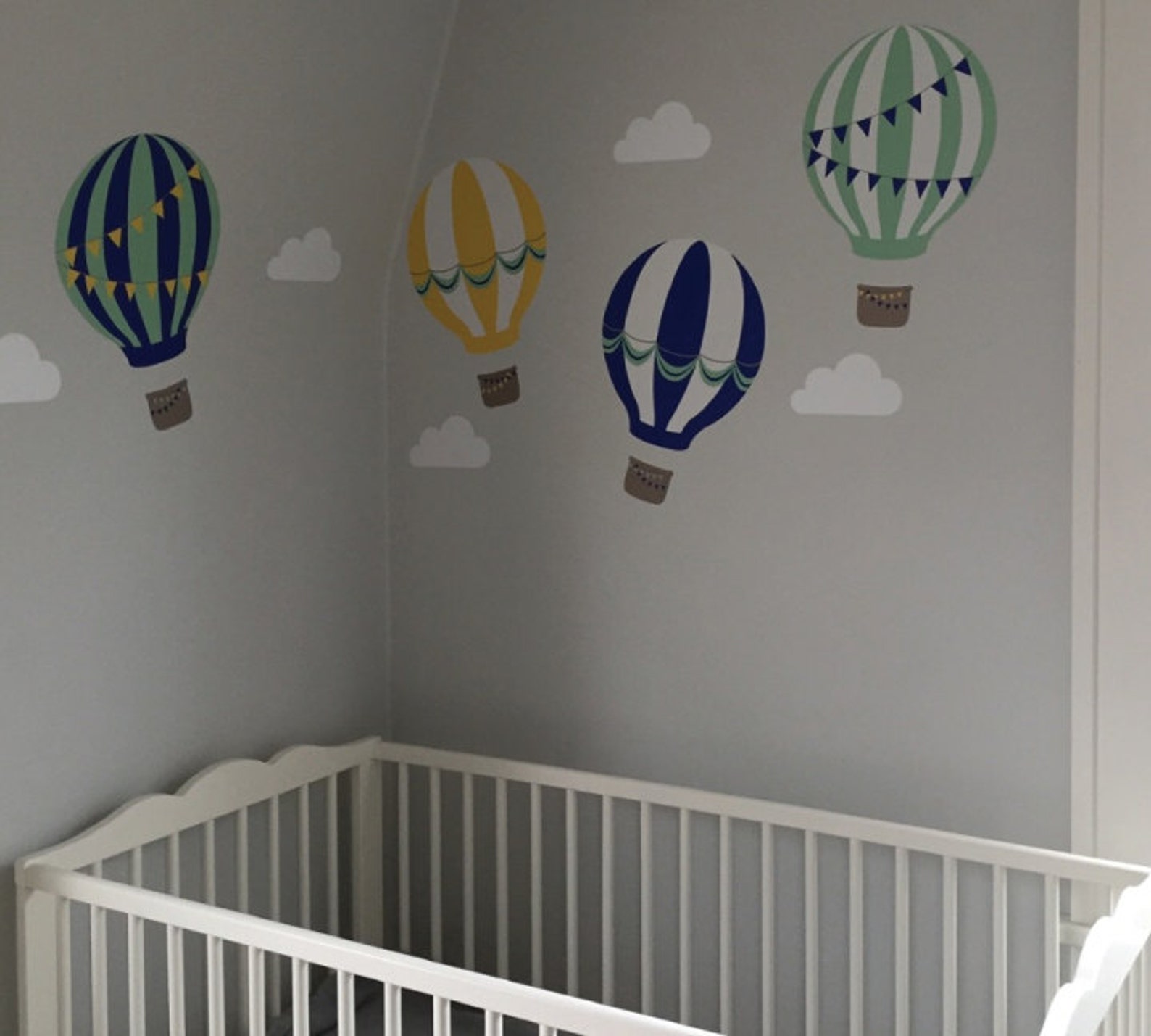 Hot Air Balloon Wall Decals Vintage Balloon Fabric Wall Etsy