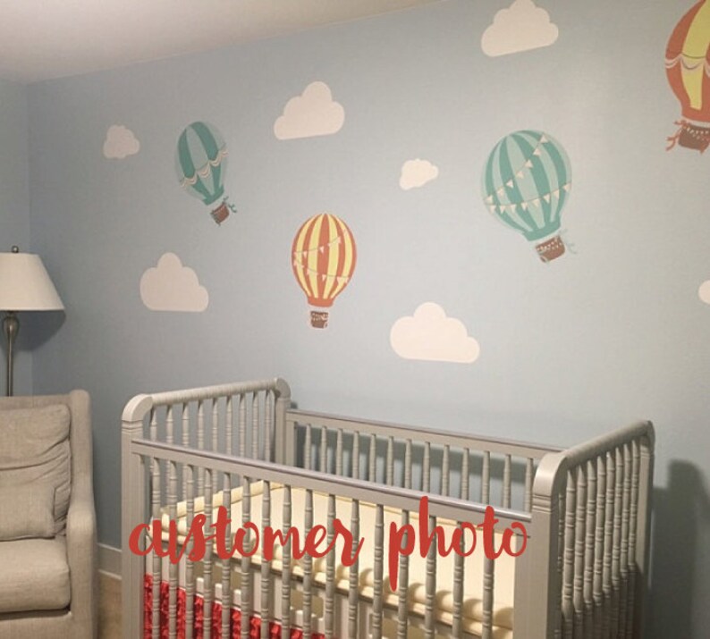 Hot Air Balloon Wall Decals Vintage Balloon Fabric Wall Etsy