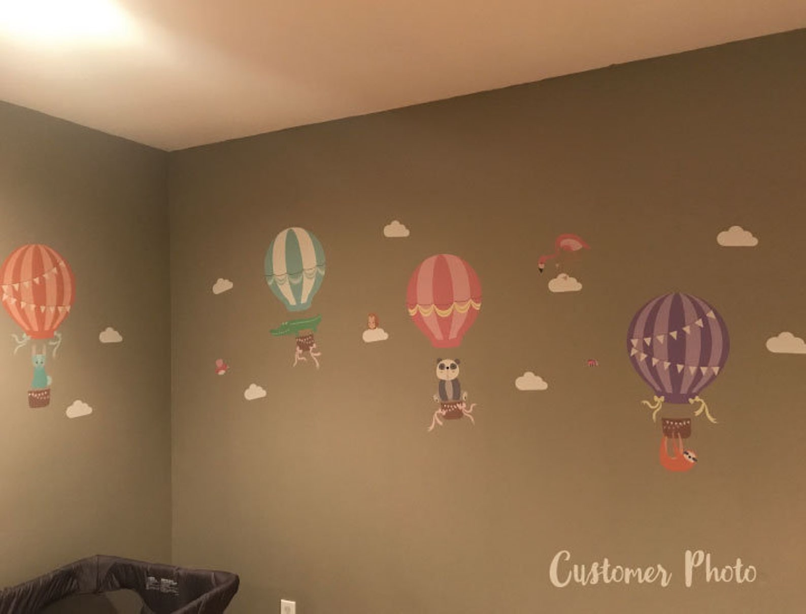 Hot Air Balloon and Animal Wall Decals Vintage Balloon and Etsy