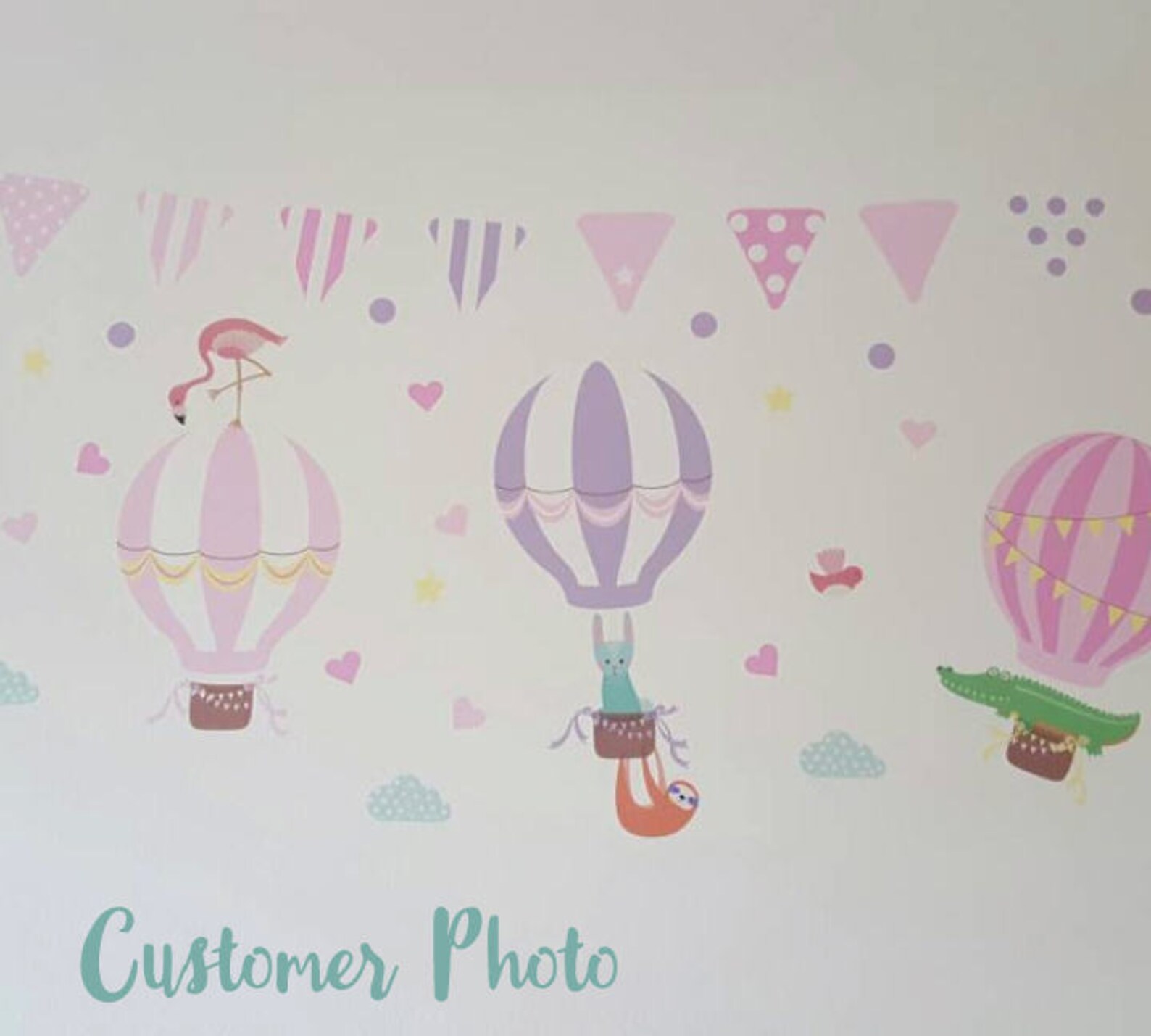 Hot Air Balloon and Animal Wall Decals Vintage Balloon and Etsy