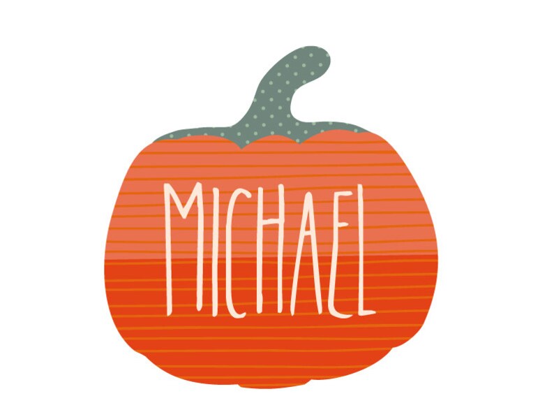 Halloween Wall Decals  Pumpkin Fabric Wall Decals image 1