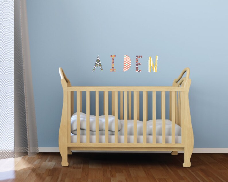 Letter Wall Decals Single Letter Fabric Wall Decals Ikat Etsy