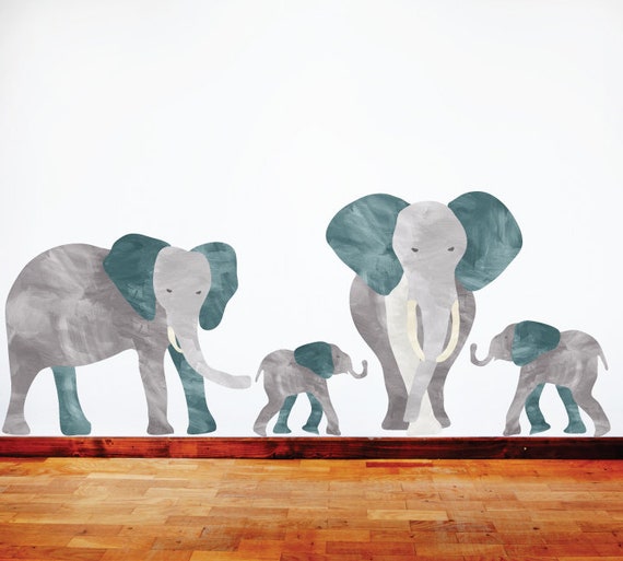 elephant wall decals elephant family wall decals in | etsy