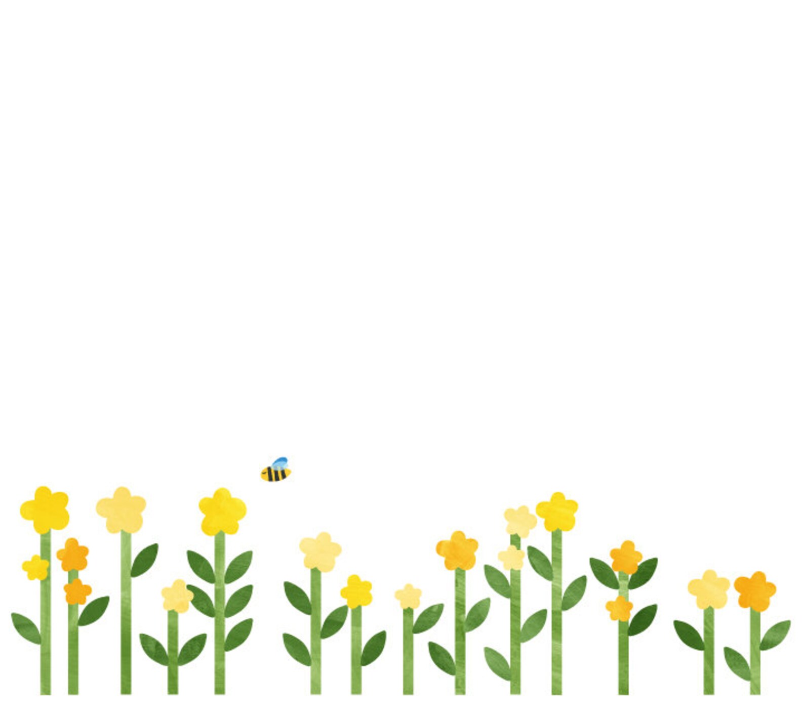 Yellow Flower Wall Decals Fabric Wall Decals Etsy