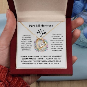 Para Mi Hermosa Hija Plata De Ley Collar Personalizado Regalo Boda Graduación Navidad Cumpleanos - Corazon/Heart