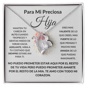 Para Mi Preciosa Hija Forever Love Collar Graduación Navidad Cumpleanos Boda Personalizado Regalo