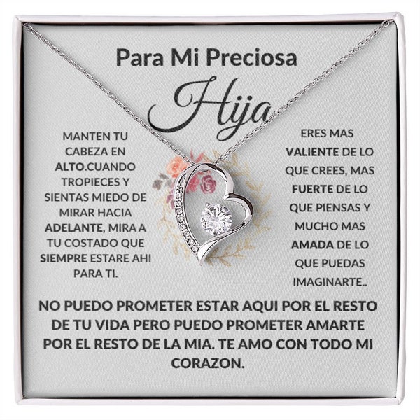 Para Mi Preciosa Hija Forever Love Collar Graduación Navidad Cumpleanos Boda  Personalizado Regalo