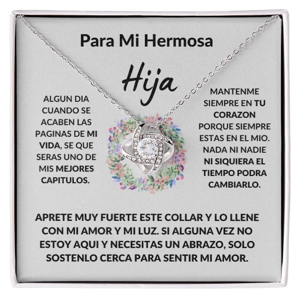 Para Mi Hermosa Hija Plata De Ley Collar Personalizado Regalo Boda Graduación Navidad Cumpleanos