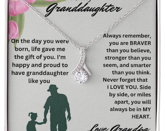 To My Granddaughter Always Remember Alluring Beauty Necklace