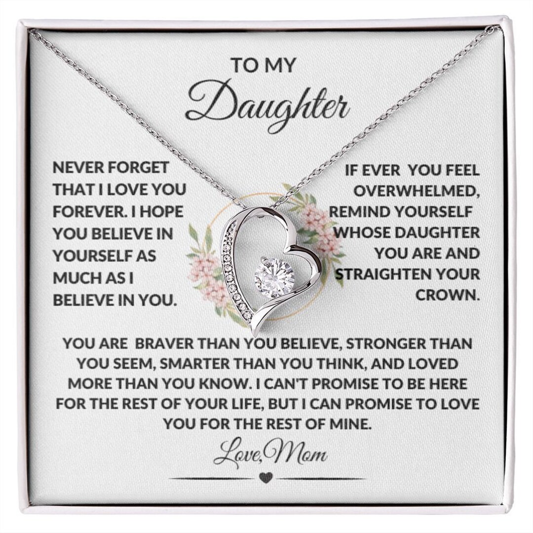 Buy To My Daughter Love Mom Forever Love Necklace Gift Online in India 