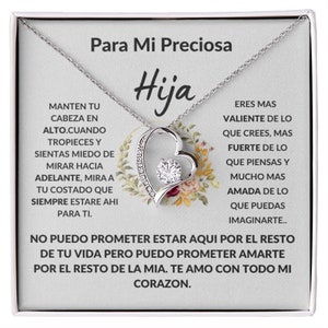 Para Mi Preciosa Hija Forever Love Personalizado Collar Regalo Graduación Navidad Cumpleanos Boda