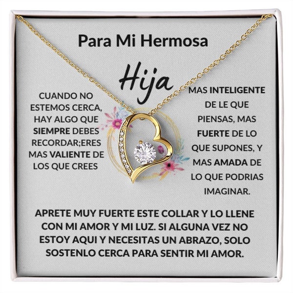 Para Mi Hermosa Hija Plata De Ley Collar Regalo Personalizado Graduación Navidad Cumpleanos Boda Forever Love Collar Regalo Personalizado