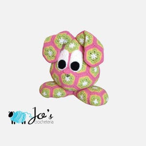 CROCHET PATTERN - Easter Bunny of African Flowers