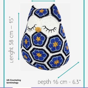 CROCHET PATTERN Maggie the African Flower Owl Crochet Pattern image 7