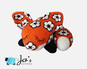 Megan the African Flower Fox Crochet Pattern
