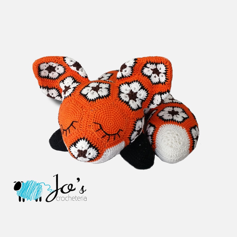 Megan the African Flower Fox Crochet Pattern image 1